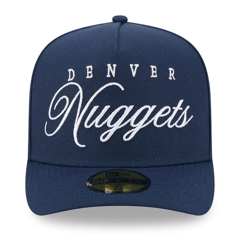 New Era Denver Nuggets 2025 NBA Draft A-Frame 59FIFTY Fitted Hat