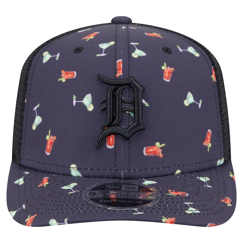 New Era Detroit Tigers Adventure Drinks Pattern 9SEVENTY Stretch-Snap Hat