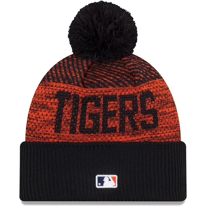 New Era Detroit Tigers Authentic Collection Sport Cuffed Knit Hat with Pom