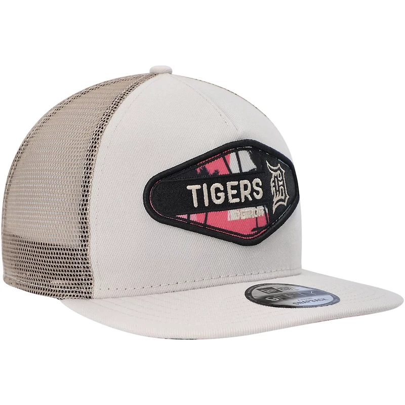 New Era Detroit Tigers Retro Beachin' Patch A-Frame Trucker 9FIFTY Snapback Hat