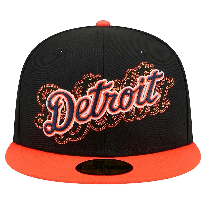 New Era Detroit Tigers Shadow Stitch 59FIFTY Fitted Hat