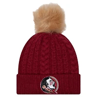 New Era Florida State Seminoles Luxury Cuffed Knit Hat with Pom