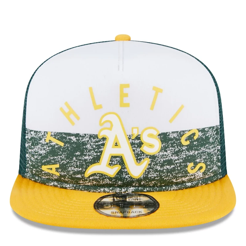 New Era Gold Athletics Team Foam Front A-Frame Trucker 9FIFTY Snapback Hat