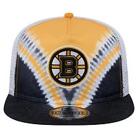 New Era Gold Boston Bruins Throwback V-Dye Adjustable Golfer Hat