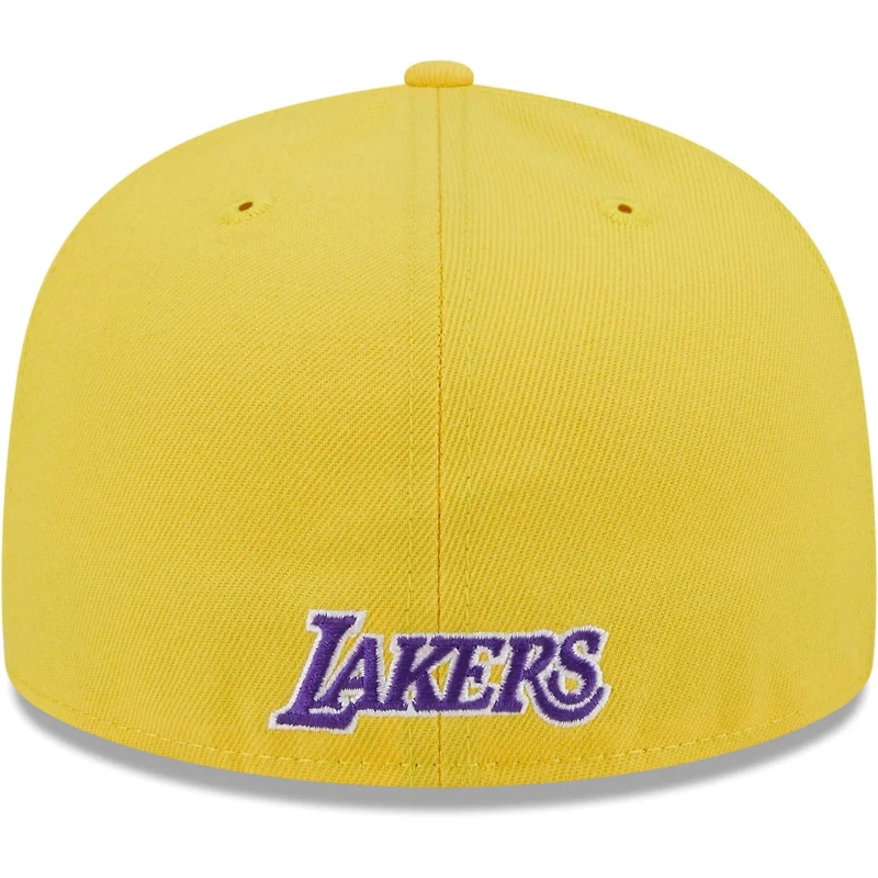 New Era Gold Los Angeles Lakers Gameday Wordmark 59FIFTY Fitted Hat