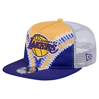 New Era Gold Los Angeles Lakers Throwback Dye Golfer Snapback Hat