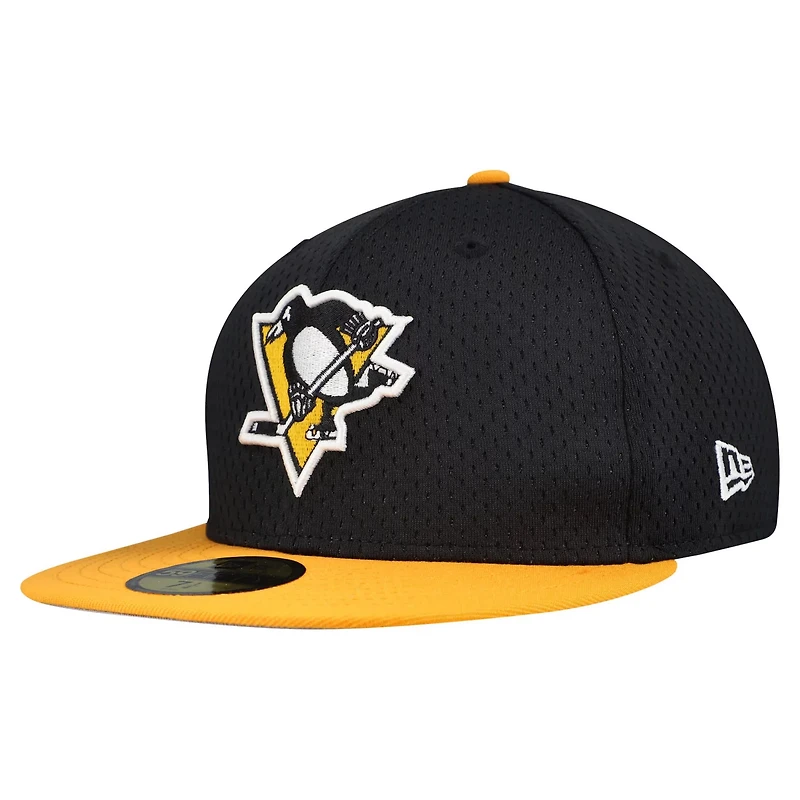 New Era Gold Pittsburgh Penguins Mesh Crown Two-Tone 59FIFTY Fitted Hat
