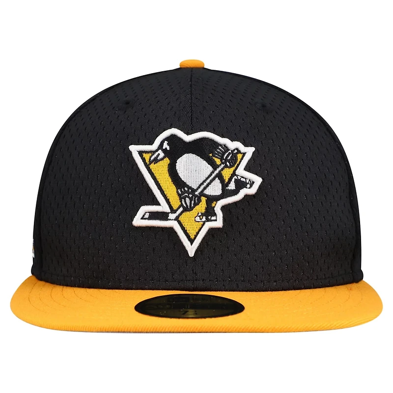 New Era Gold Pittsburgh Penguins Mesh Crown Two-Tone 59FIFTY Fitted Hat
