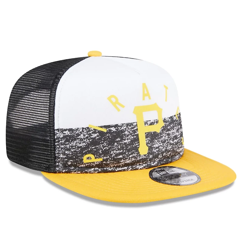 New Era Gold Pittsburgh Pirates Team Foam Front A-Frame Trucker 9FIFTY Snapback Hat