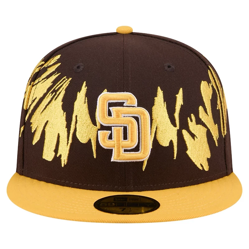 New Era Gold San Diego Padres Retro Pattern 59FIFTY Fitted Hat
