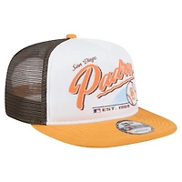 New Era Gold San Diego Padres Retro Script Trucker 9FIFTY Snapback Hat