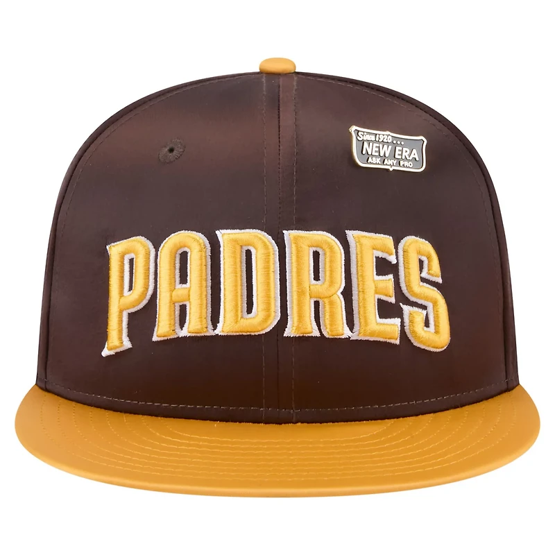New Era Gold San Diego Padres Satin 59FIFTY Fitted Hat