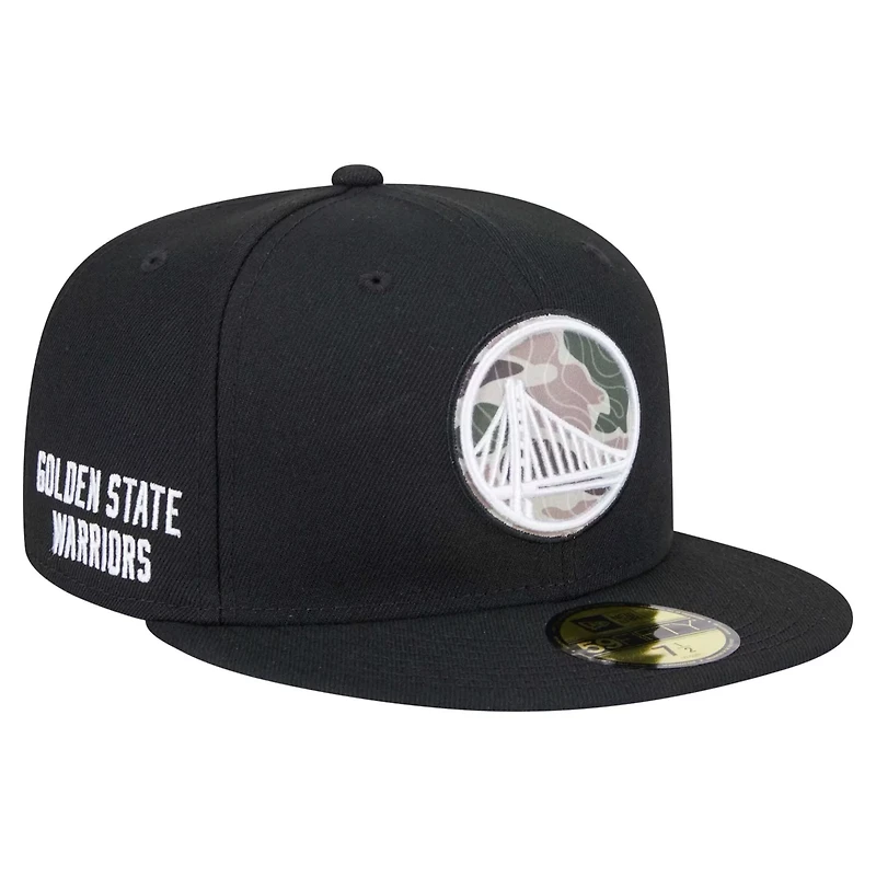 New Era Golden State Warriors Camo Print UV 59FIFTY Fitted Hat