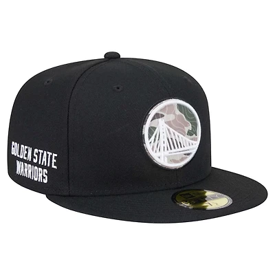 New Era Golden State Warriors Camo Print UV 59FIFTY Fitted Hat