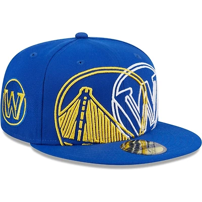 New Era Golden State Warriors Game Day Hollow Logo Mashup 59FIFTY Fitted Hat