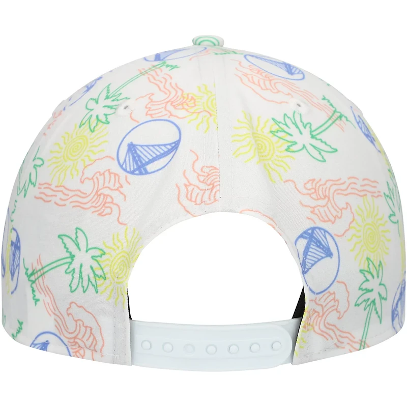 New Era Golden State Warriors Palm Trees and Waves Golfer Adjustable Hat