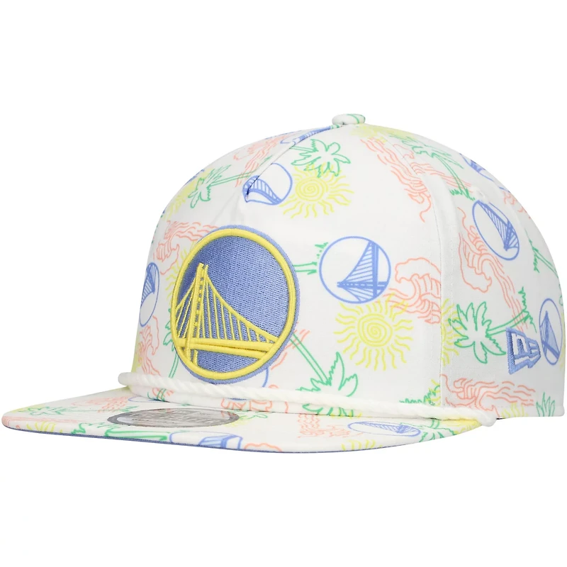 New Era Golden State Warriors Palm Trees and Waves Golfer Adjustable Hat