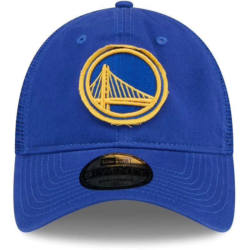 New Era Golden State Warriors Rough Edge Logo Trucker 9TWENTY Adjustable Hat