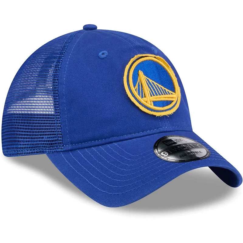 New Era Golden State Warriors Rough Edge Logo Trucker 9TWENTY Adjustable Hat