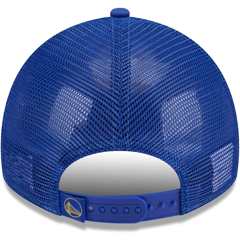 New Era Golden State Warriors Rough Edge Logo Trucker 9TWENTY Adjustable Hat