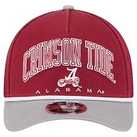New Era Gray Alabama Tide Arch Two-Tone Rope 9FORTY A-Frame M-Crown Adjustable Hat