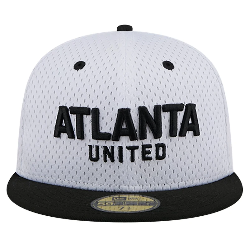 New Era Gray Atlanta United FC Throwback Mesh 59FIFTY Fitted Hat