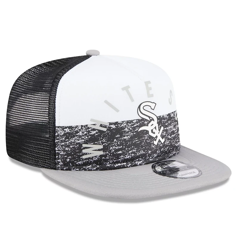 New Era Gray Chicago Sox Team Foam Front A-Frame Trucker 9FIFTY Snapback Hat