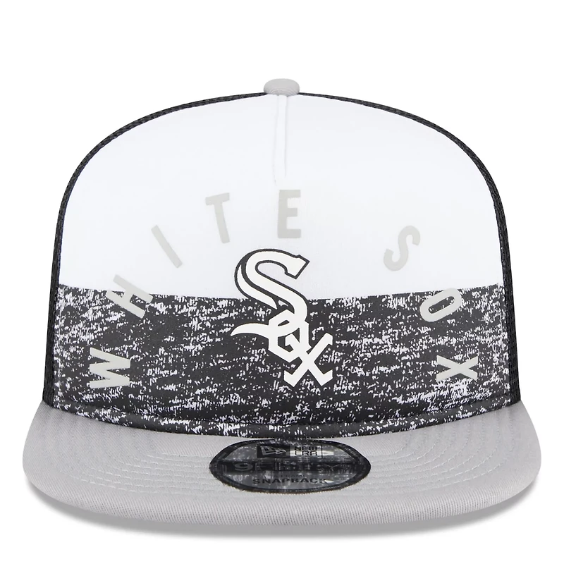 New Era Gray Chicago Sox Team Foam Front A-Frame Trucker 9FIFTY Snapback Hat