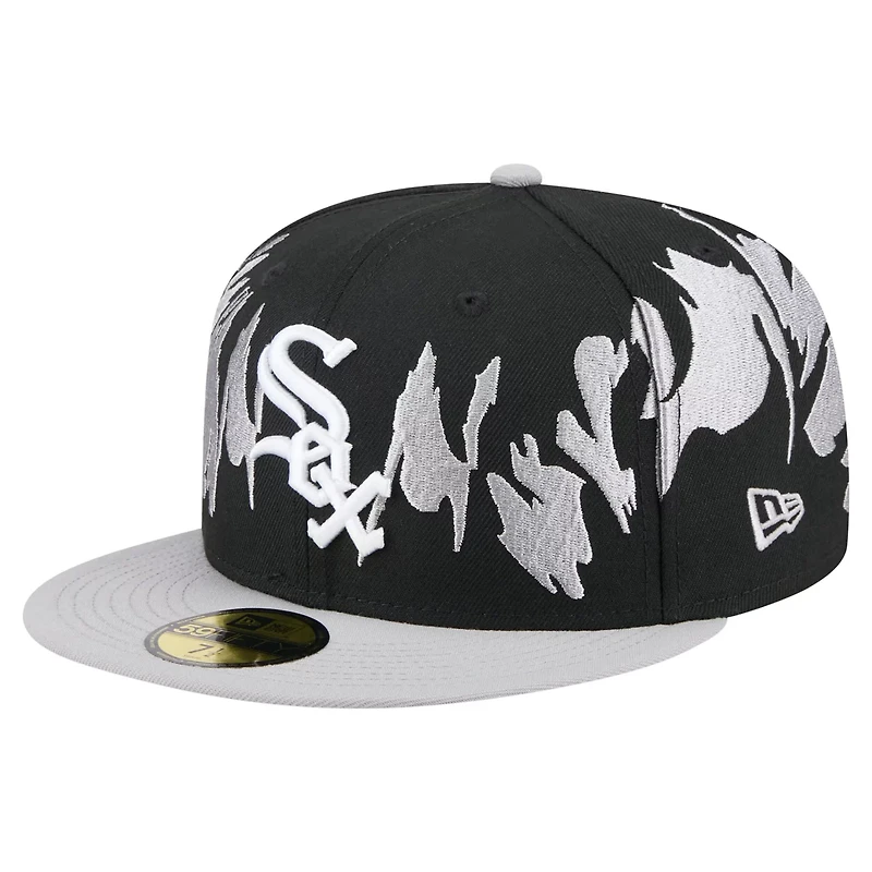 New Era Gray Chicago White Sox Retro Pattern 59FIFTY Fitted Hat