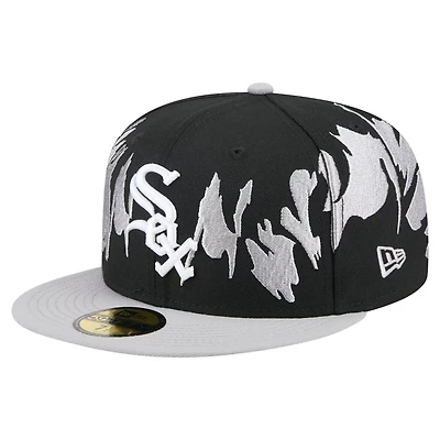 New Era Gray Chicago White Sox Retro Pattern 59FIFTY Fitted Hat