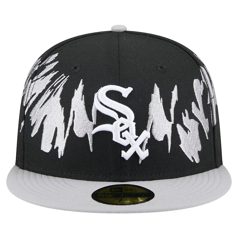 New Era Gray Chicago White Sox Retro Pattern 59FIFTY Fitted Hat