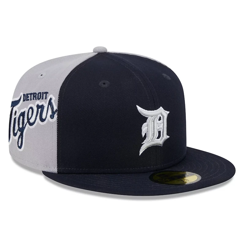New Era Gray Detroit Tigers Gameday Sideswipe 59FIFTY Fitted Hat