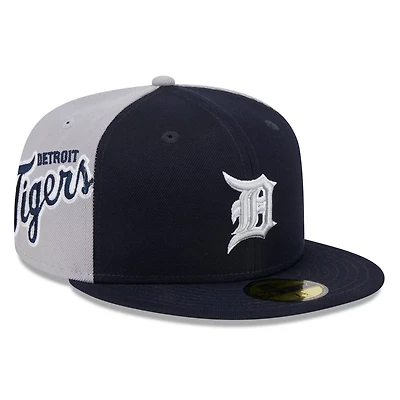 New Era Gray Detroit Tigers Gameday Sideswipe 59FIFTY Fitted Hat