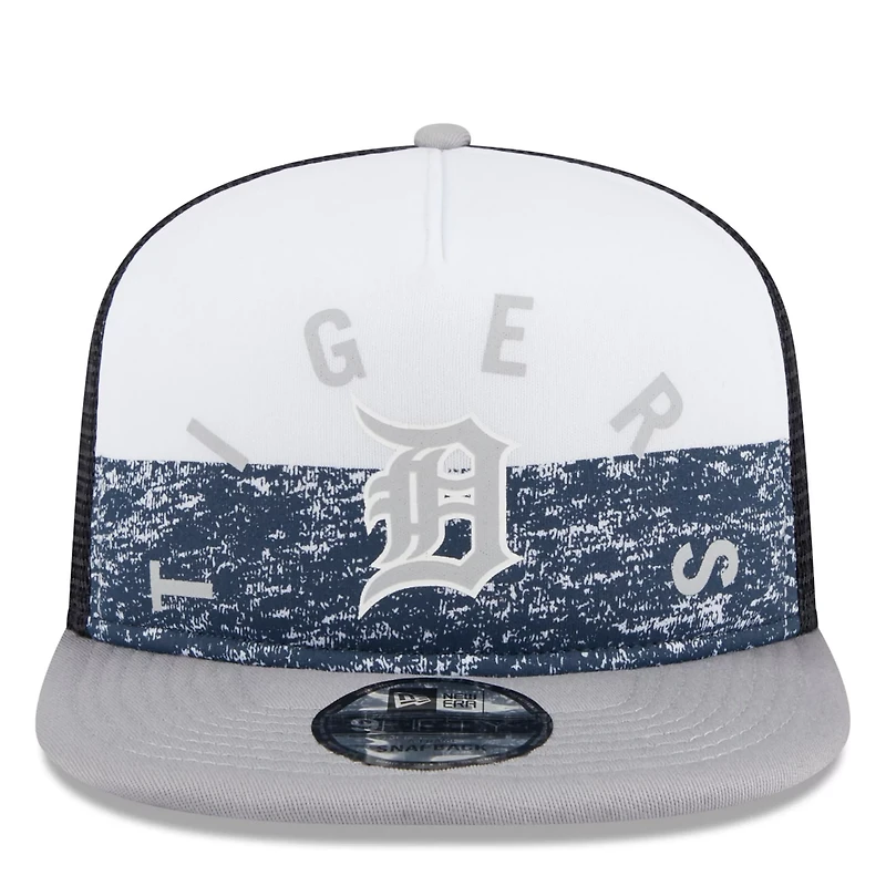 New Era Gray Detroit Tigers Team Foam Front A-Frame Trucker 9FIFTY Snapback Hat