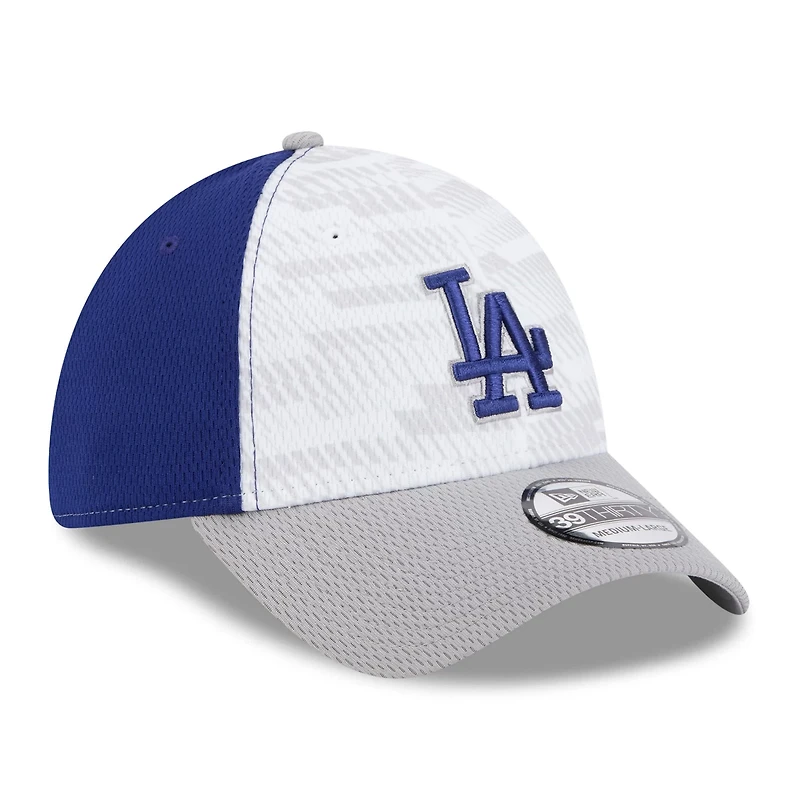 New Era Gray Los Angeles Dodgers 2025 MLB Clubhouse 39THIRTY Flex Hat