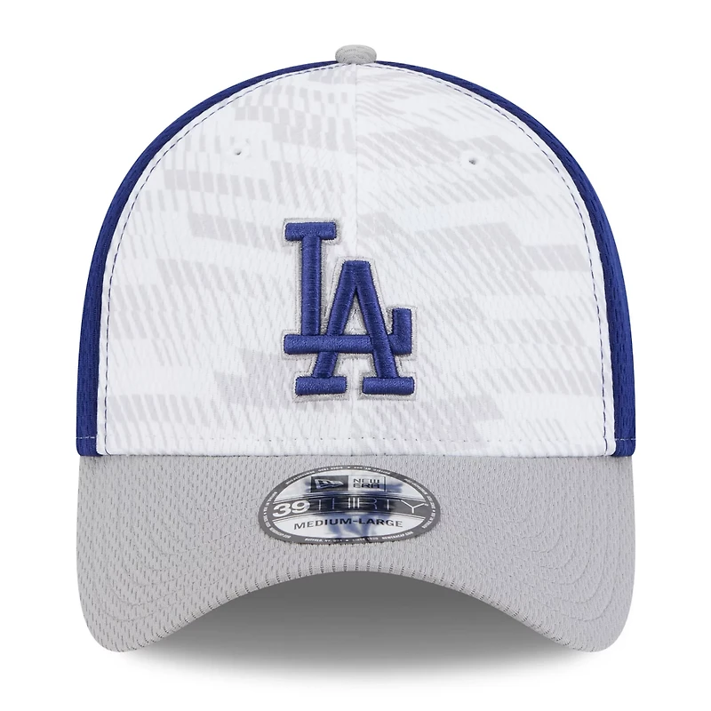 New Era Gray Los Angeles Dodgers 2025 MLB Clubhouse 39THIRTY Flex Hat
