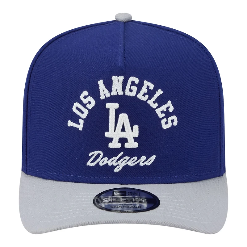 New Era Gray Los Angeles Dodgers Arched A-Frame 9FIFTY Adjustable Hat