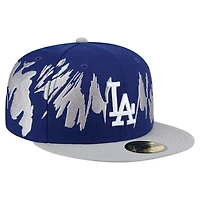 New Era Gray Los Angeles Dodgers Retro Pattern 59FIFTY Fitted Hat