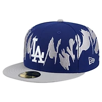 New Era Gray Los Angeles Dodgers Retro Pattern 59FIFTY Fitted Hat