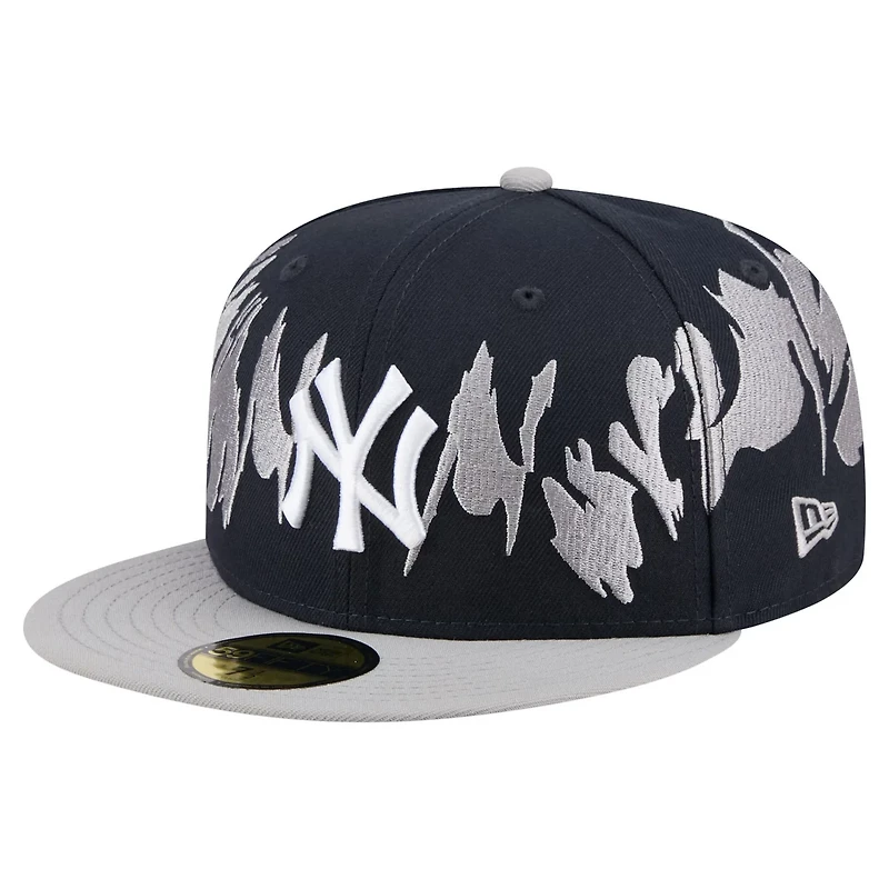 New Era Gray New York Yankees Retro Pattern 59FIFTY Fitted Hat