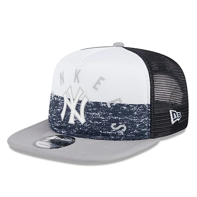 New Era /Gray New York Yankees Team Foam Front A-Frame Trucker 9FIFTY Snapback Hat