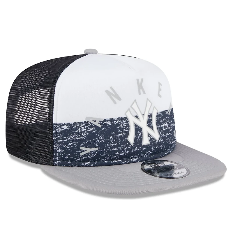 New Era /Gray New York Yankees Team Foam Front A-Frame Trucker 9FIFTY Snapback Hat