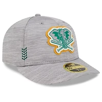 New Era Gray Oakland Athletics 2024 Clubhouse Low Profile 59FIFTY Fitted Hat