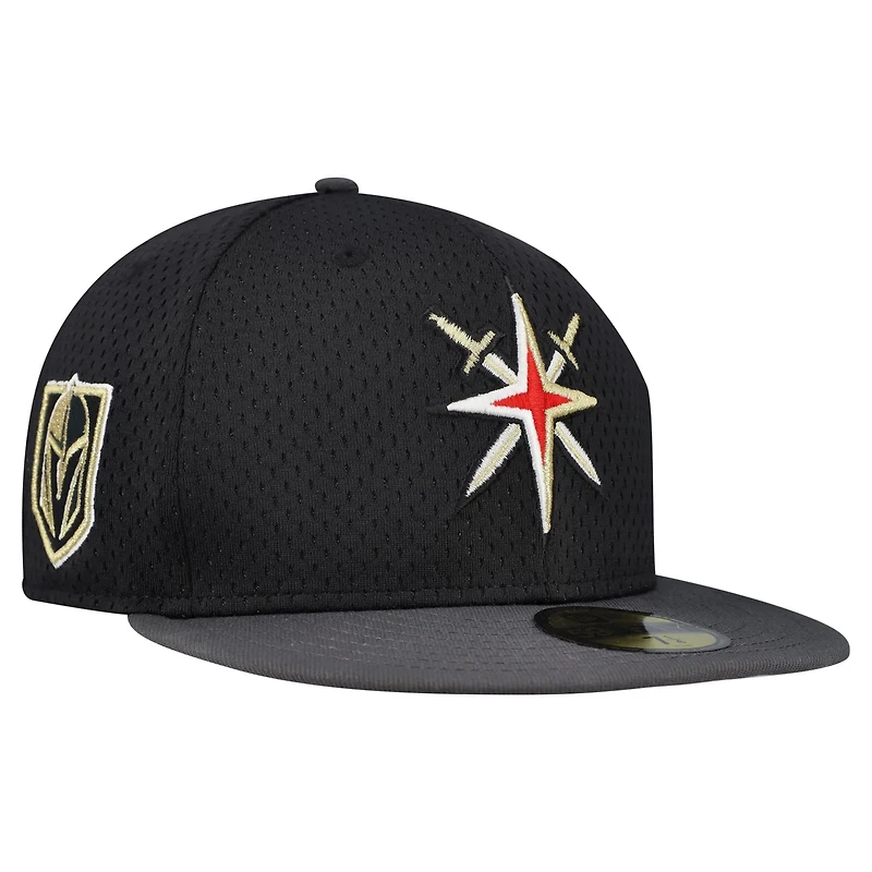 New Era Gray Vegas Golden Knights Mesh Crown Two-Tone 59FIFTY Fitted Hat