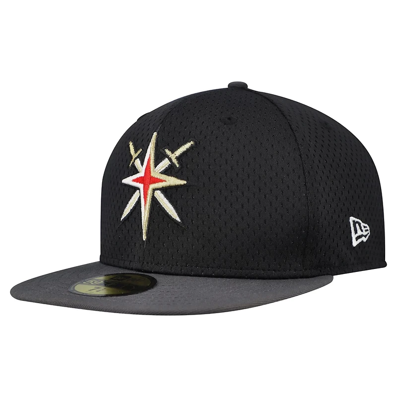 New Era Gray Vegas Golden Knights Mesh Crown Two-Tone 59FIFTY Fitted Hat