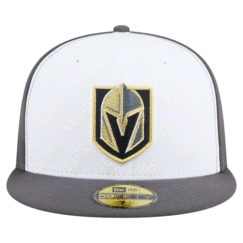 New Era Gray Vegas Golden Knights Repeat Two-Tone 59FIFTY Fitted Hat