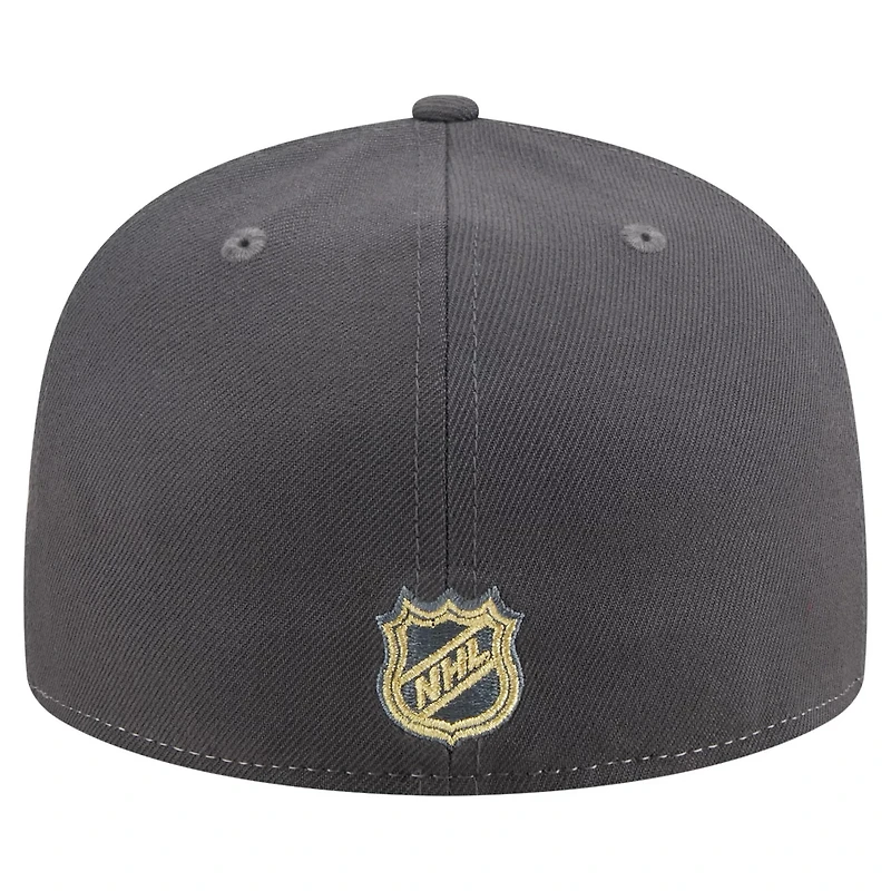 New Era Gray Vegas Golden Knights Repeat Two-Tone 59FIFTY Fitted Hat