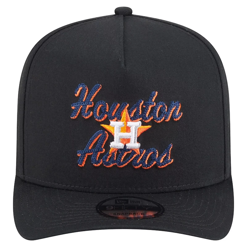 New Era Houston Astros Chainstitch 9FIFTY A-Frame Snapback Hat