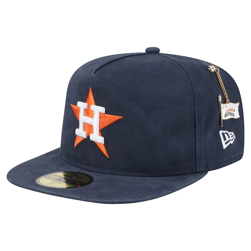 New Era Houston Astros Championship Side Flag A-Frame 59FIFTY Fitted Hat
