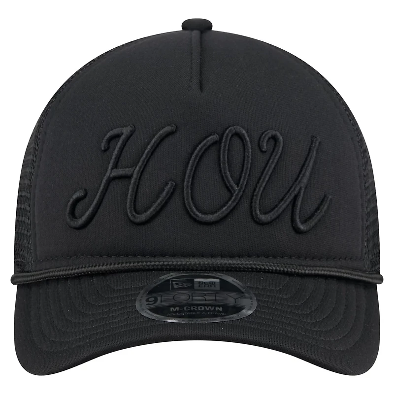 New Era Houston Astros City Initial 9FORTY A-Frame M-Crown Adjustable Trucker Hat